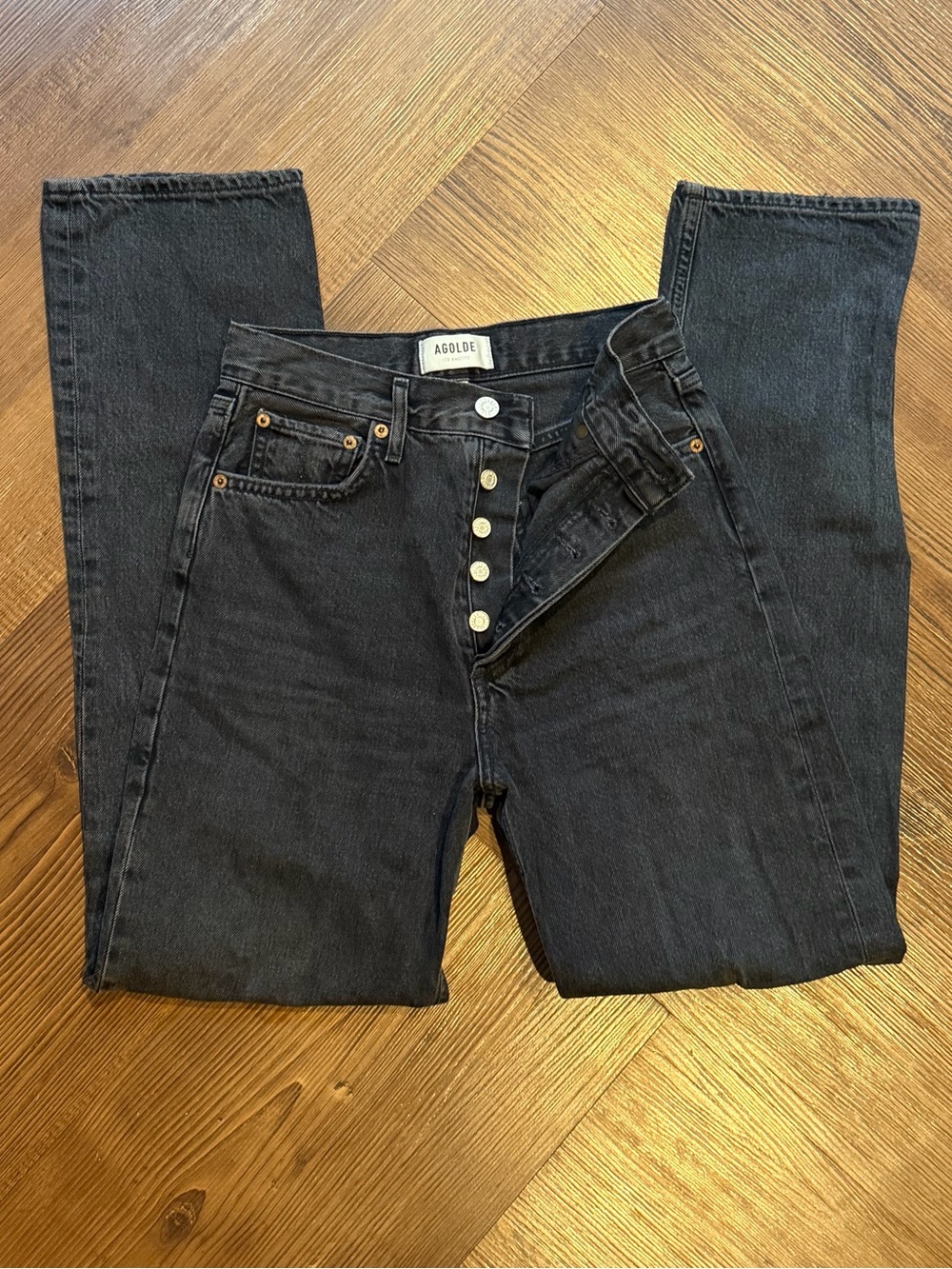 Agolde 90’s Pinch Waist Black Denim